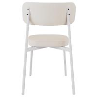 Kit 06 Cadeiras Estofada Para Sala De Jantar Astrid Branco C01 Linho Palha - Lyam Decor