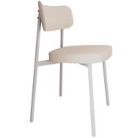 Kit 06 Cadeiras Estofada Para Sala De Jantar Astrid Branco C01 Linho Palha - Lyam Decor - 5