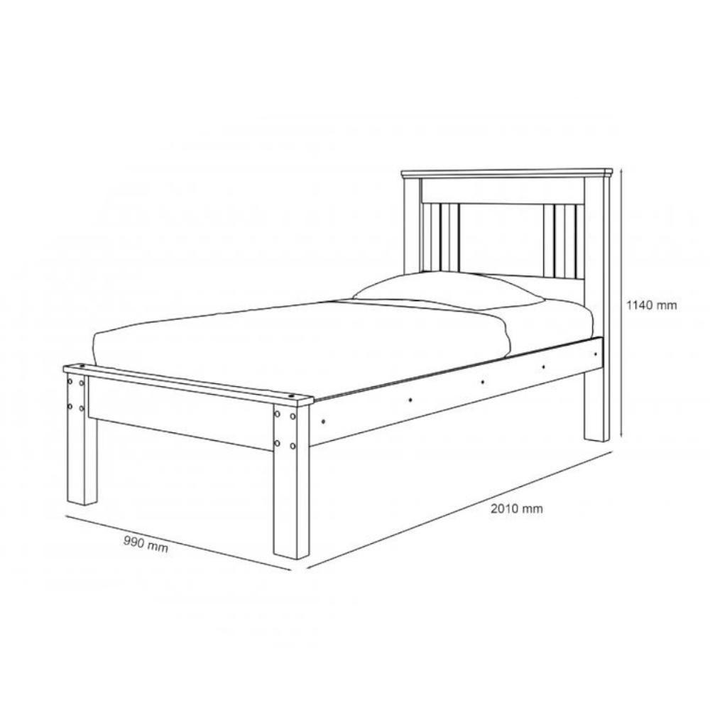 Cama Solteiro Sophia Malbec E Off White Com Colchão - 2