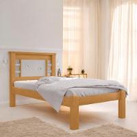 Cama Solteiro Lavínia Naturalle E Off White Com Colchão - 1