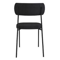 Cadeira Estofada Sala De Jantar F01 Linho Grafite Caramelo - 3