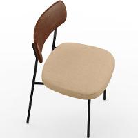 Kit 02 Cadeiras Sala De Jantar L02 Marrom Bege Escuro - 2