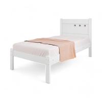Cama Solteiro Sofisticada Paola Branca E Rosa Com Colchão - 2