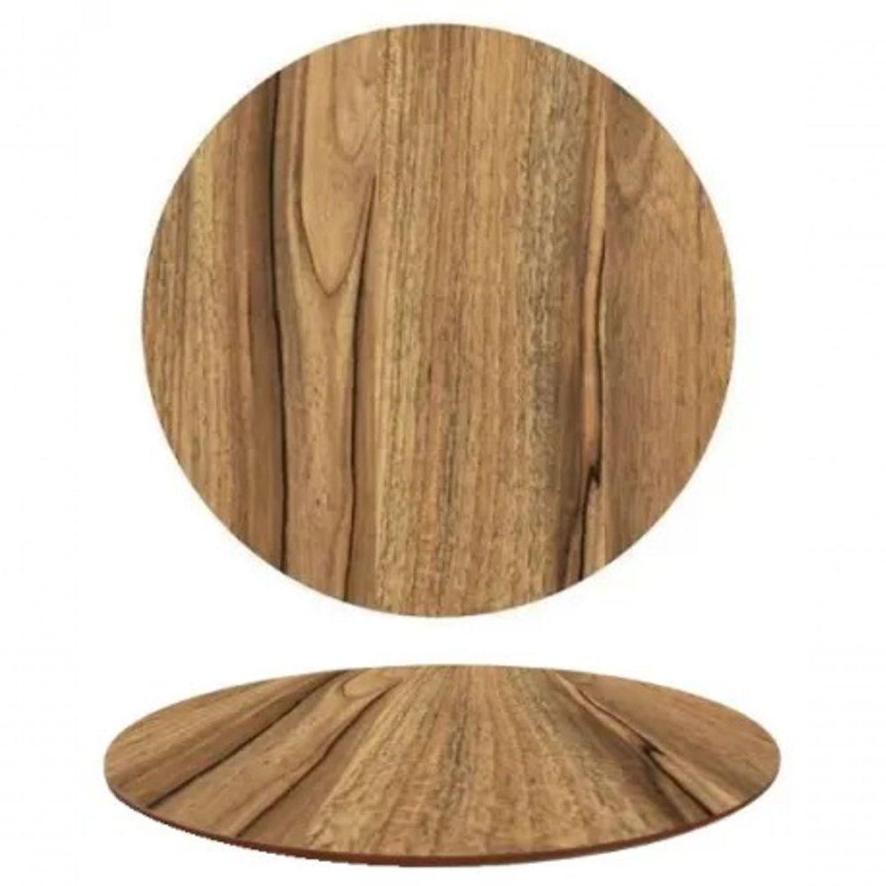 Tampo Em Mdf Oval 140x90 Cm - Nogueira Cor Marrom - 1