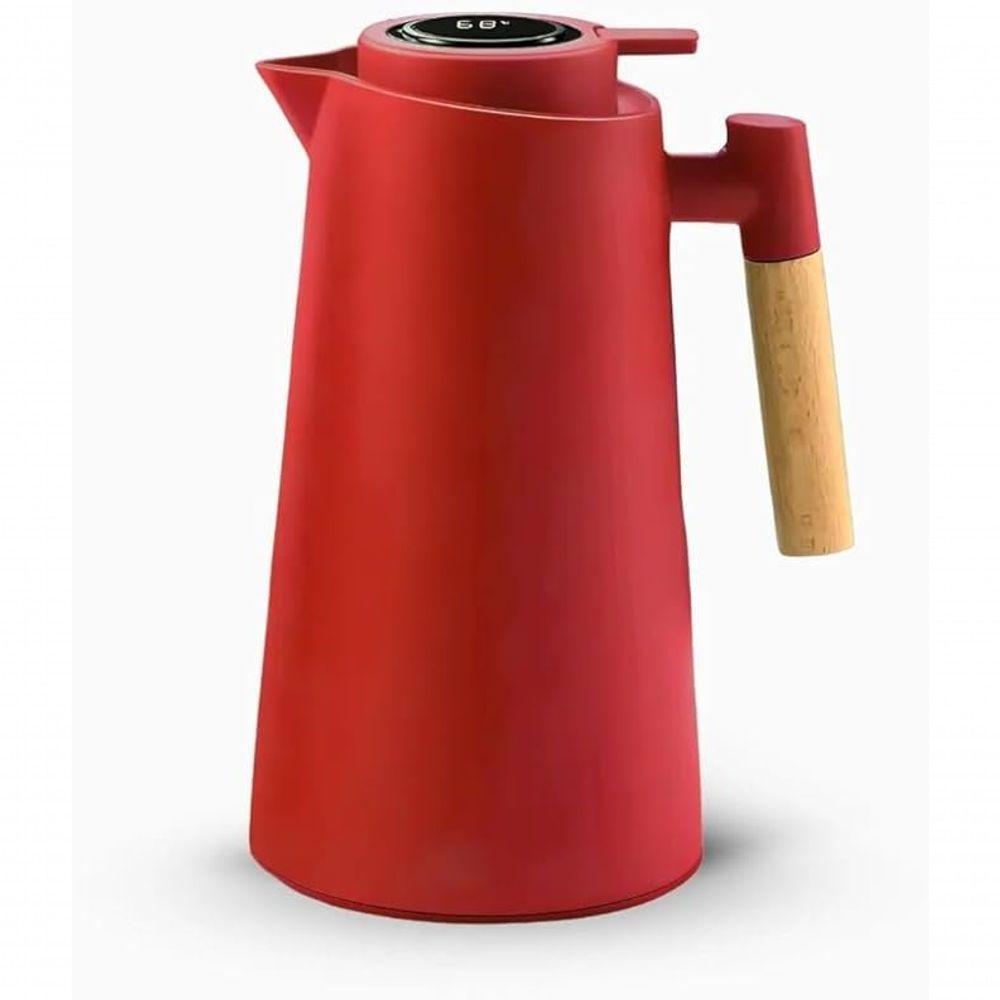 Garrafa Térmica Com Termômetro 1l Vermelho - 1