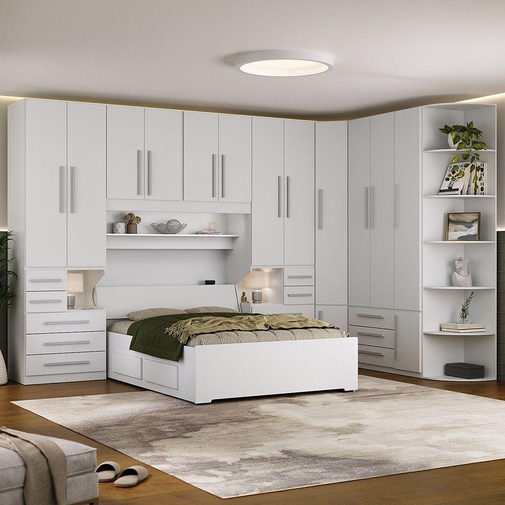 Dormitório Queen Size Sem Cama 1222s Branco - 7