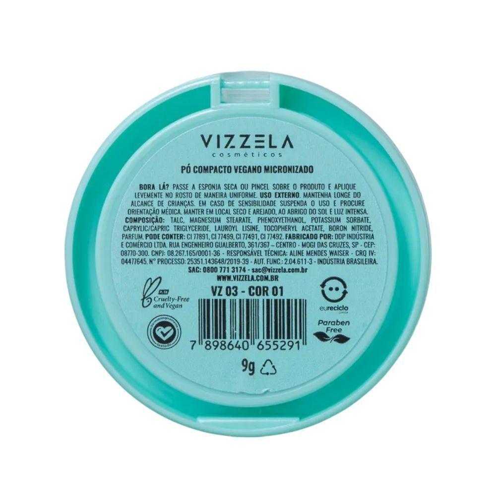 Vizzela Pó Compacto 9g Cor 01 - 3
