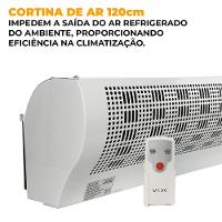 Cortina De Ar 1,20 Com Controle Remoto Vix 220v único - 8