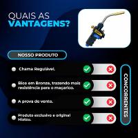 Maçarico Turbo Hand Torch Com Acendimento Automático Hiatsu Jh-6st