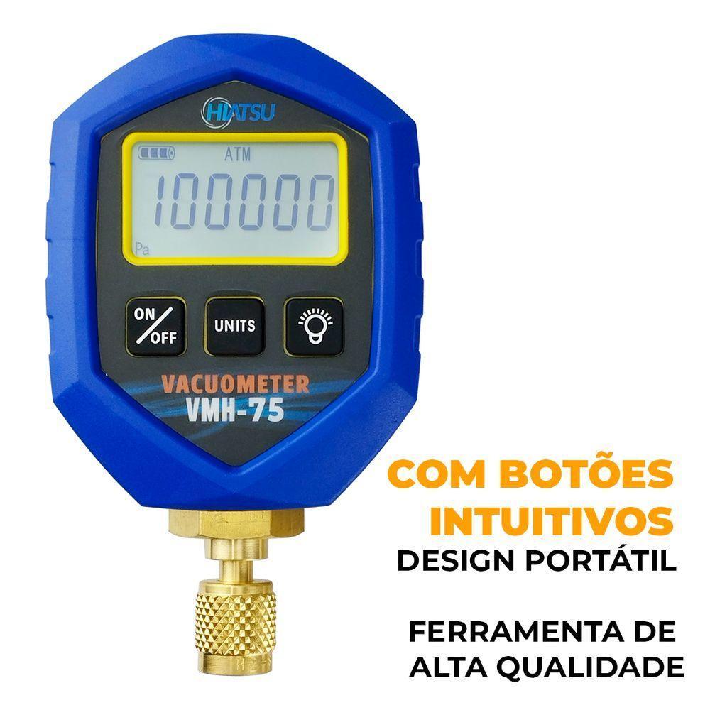 Vacuômetro Digital Hiatsu Com Maleta Vmh-75 único - 6
