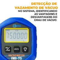 Vacuômetro Digital Hiatsu Com Maleta Vmh-75 único