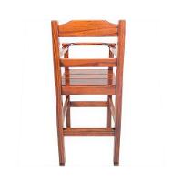 Cadeira Papinha Para Bebê Com Trava Fixa Em Madeira Maciça - Imbuia - Marrom