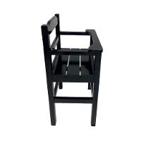 Cadeira Papinha Para Bebê Com Trava Fixa Em Madeira Maciça - Preto - Preto - 5