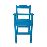 Cadeira Papinha Para Bebê Com Trava Fixa Em Madeira Maciça - Azul - Azul - 3