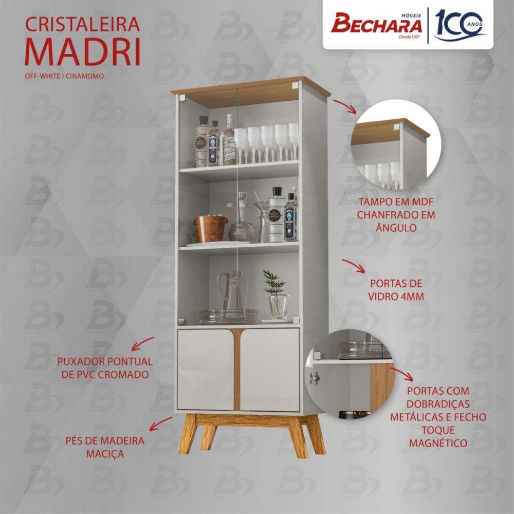 Cristaleira 2 Portas Madri Off White Com Cinamomo Bechara Off White Com Cinamomo - 2