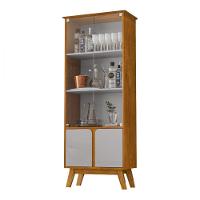 Cristaleira 2 Portas Madri Naturalle Com Off White Bechara Natura/off White - 1