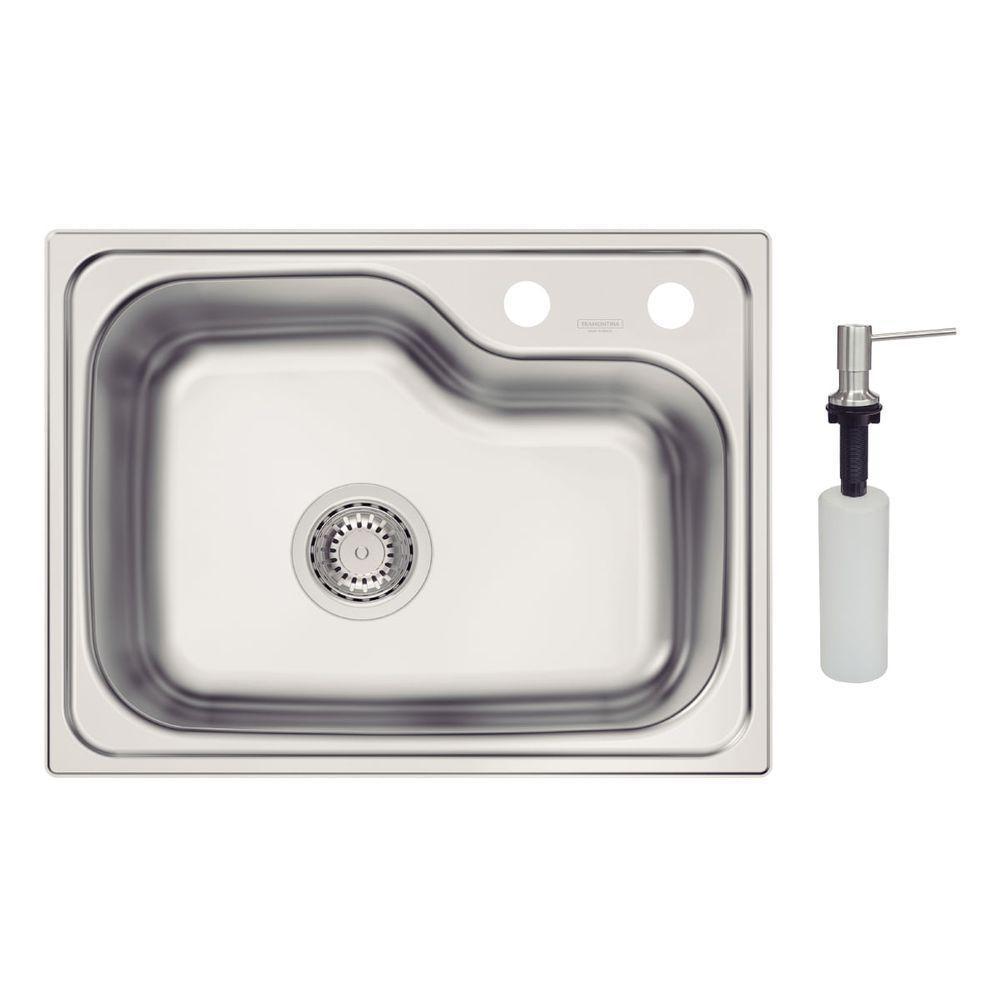 Cuba Tramontina Morgana Compact 48 Fx Aço Inox Acetinado 55x42 Cm Com Dosador De Sabão - 1