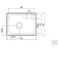 Cuba Tramontina Morgana Compact 48 Fx Aço Inox Acetinado 55x42 Cm Com Dosador De Sabão - 3