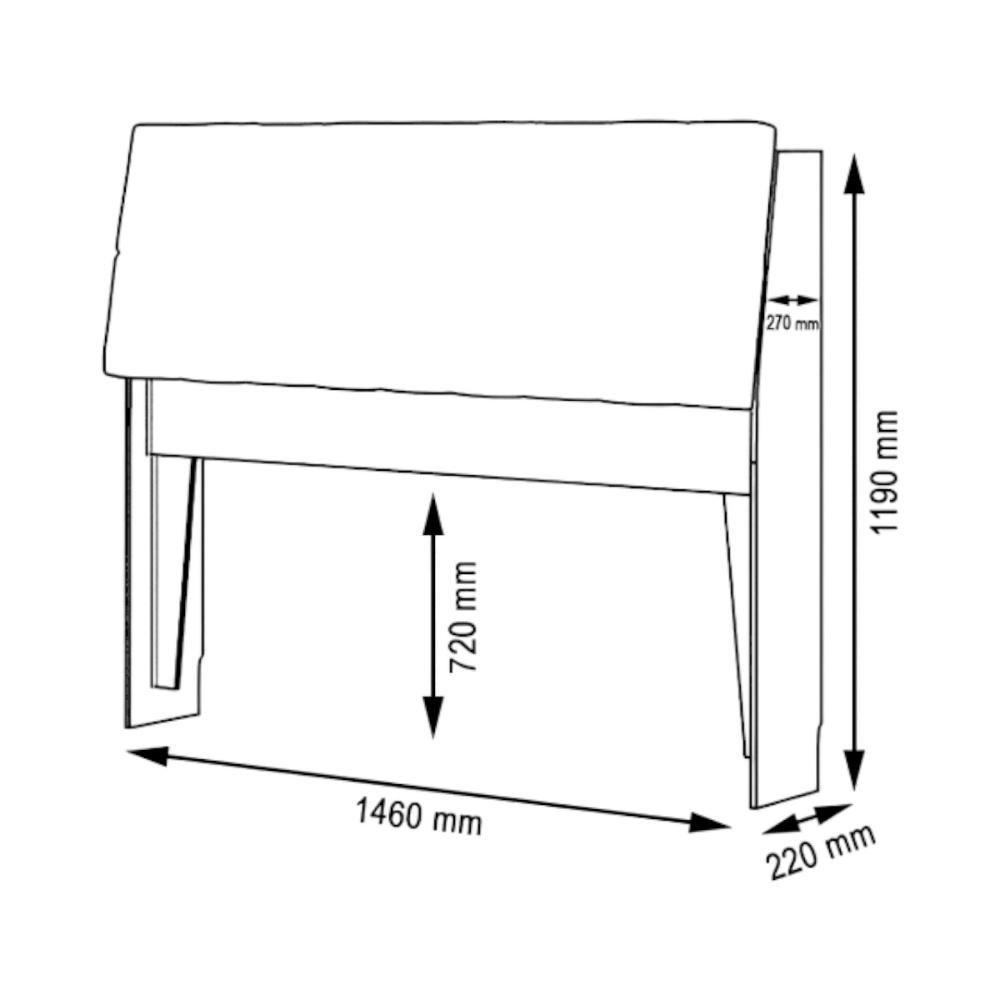 Cabeceira Estofada ísis Casal Branca Com Capitonê Branco - 3