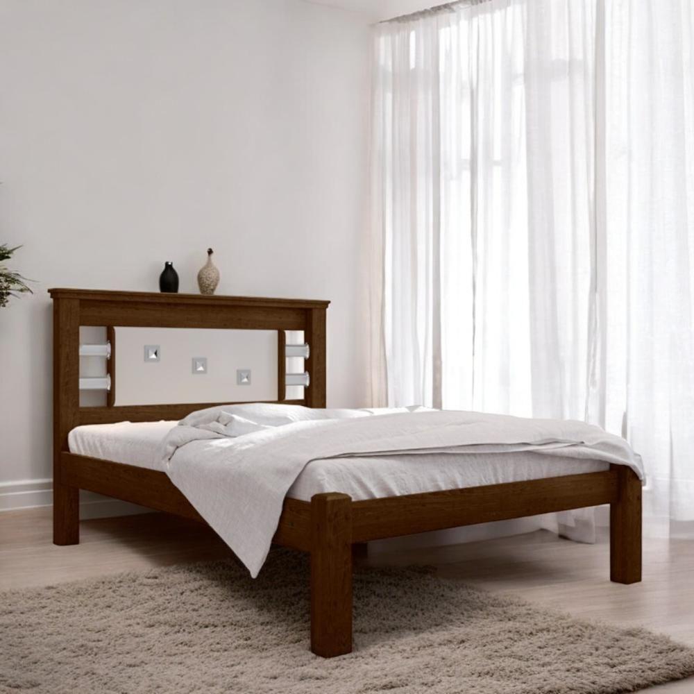 Cama Casal Com Cabeceira Flex Lavínia Malbec E Off White - 3