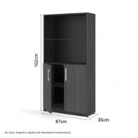 Armário Estante Com Prateleiras Light Branco - 3