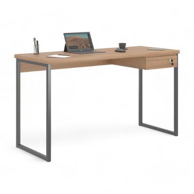 Mesa Home Office Industriale Industrial 1 Gaveta em Aço com Gaveteiro Incluso Amadeirado