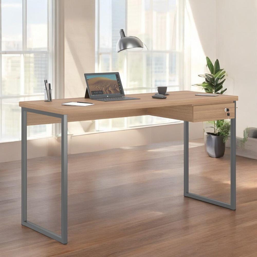 Mesa Home Office Escrivaninha Industriale 1,20 Montana Com Gaveteiro - 2