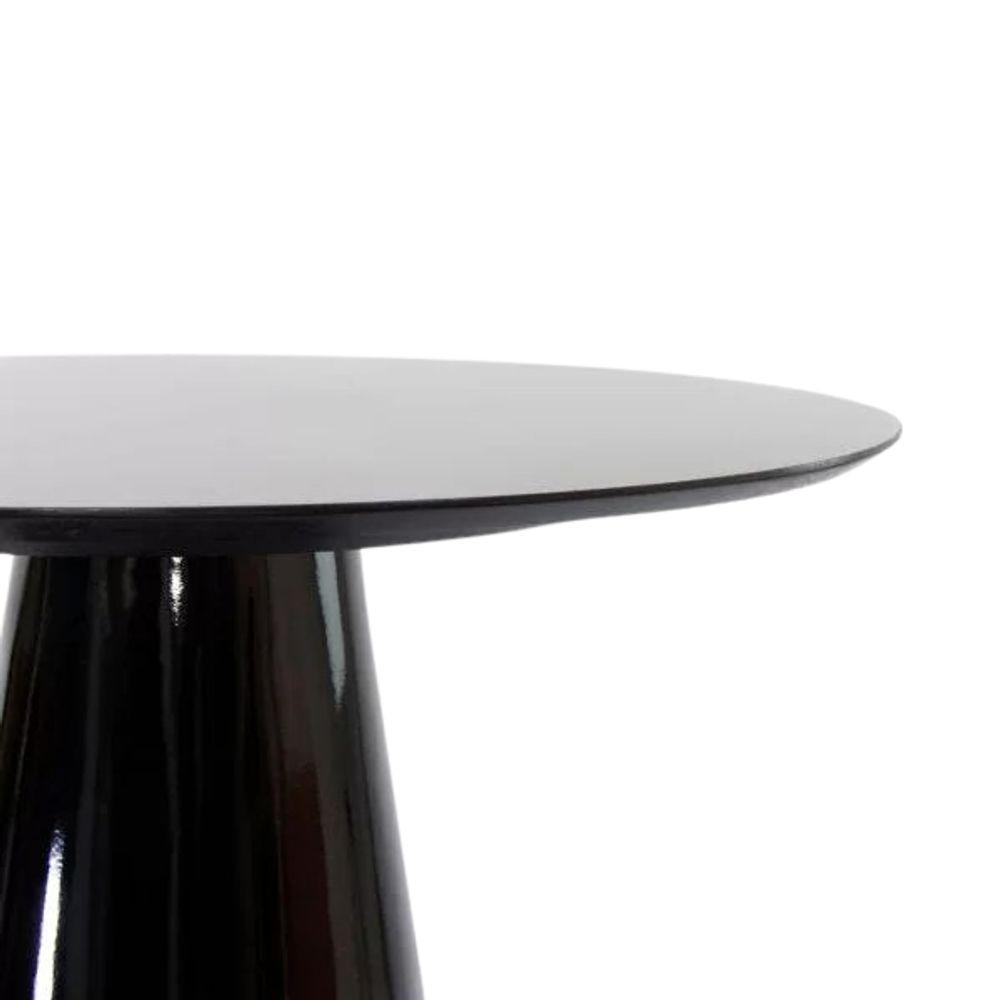 Mesa De Jantar Cone Oval 160x90 Cm Laqueada Cores Preto - 3