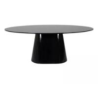 Mesa De Jantar Cone Oval 198x122 Cm Laqueada Cores Preto - 1