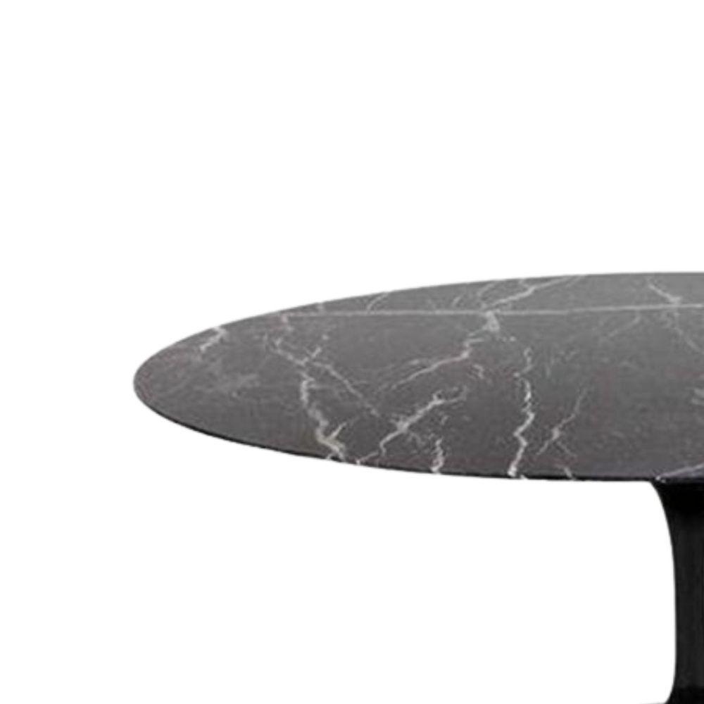 Mesa De Jantar Tulipa Saarinen Redonda 180x100 Cm Mármore Nero - 3