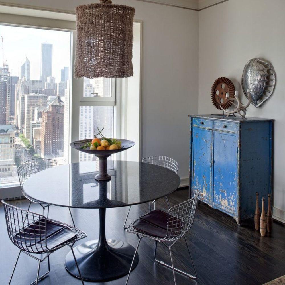 Mesa De Jantar Tulipa Saarinen Redonda 150 Cm Mármore São Gabriel - 2