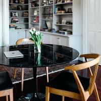 Mesa De Jantar Tulipa Saarinen Redonda 130 Cm Mármore São Gabriel - 2