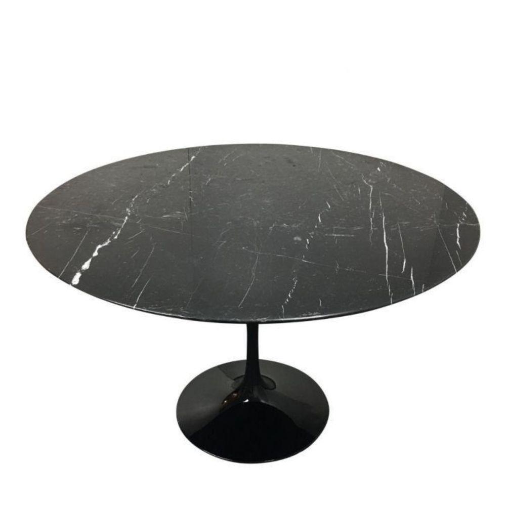 Mesa De Jantar Tulipa Saarinen Redonda 160 Cm Mármore Nero - 6