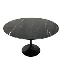 Mesa De Jantar Tulipa Saarinen Redonda 130 Cm Mármore Nero - 6