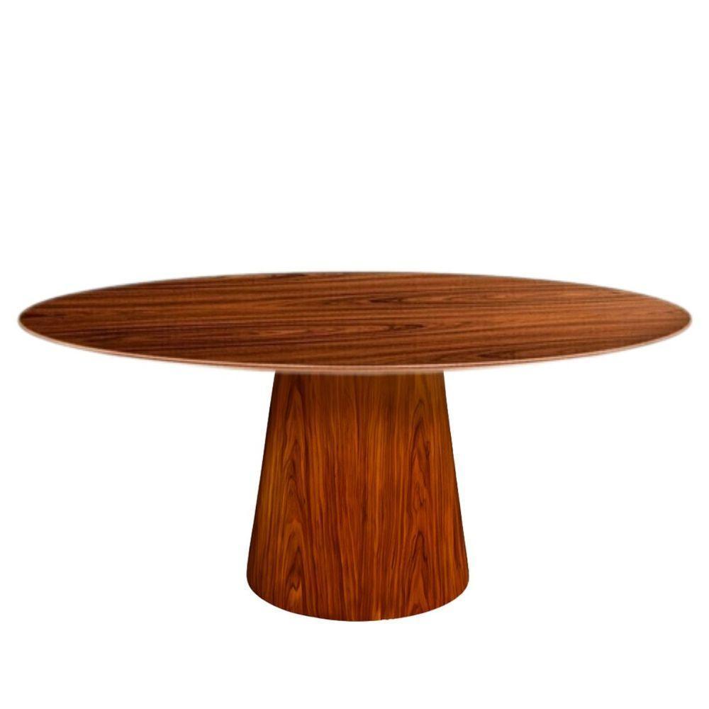 Mesa De Jantar Cone Oval 198x122 Cm Madeira Pau Ferro - 1