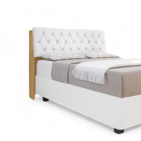 Cabeceira Estofada ísis Solteiro Naturalle Com Capitonê Branco - 1