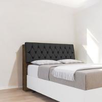 Cabeceira Estofada ísis Casal Malbec Com Capitonê Preto - 2