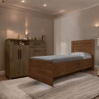 Conjunto De Cama Com Colchão E Cômoda Para Quarto Malbec - 2