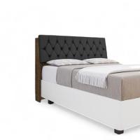 Cabeceira Estofada ísis Solteiro Malbec Com Capitonê Preto - 1