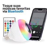 Lâmpada Bulb Led Rgb Com Caixa De Som Musical Bluetooth Controle Remoto Bivolt - 5