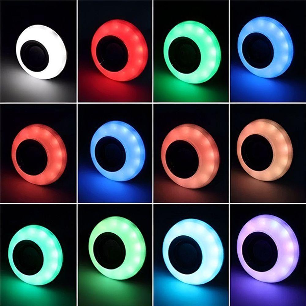 Lâmpada Led Rgb Musical Bulb Com Caixa De Som Bluetooth Controle De Luz E Som - 3