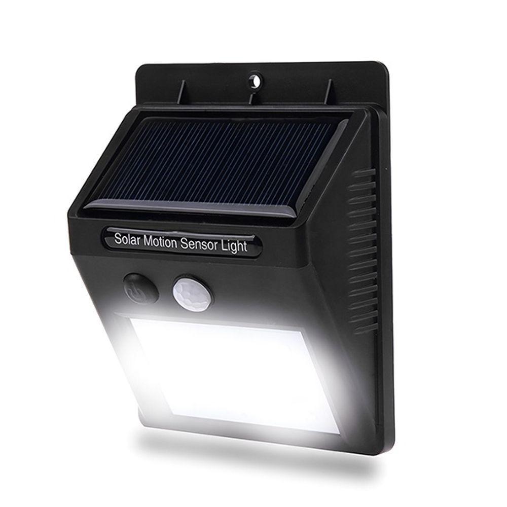 Lâmpada Luminária Solar Com 30 Leds Sensor De Presença Recarregável Quintal E área Externa - 5