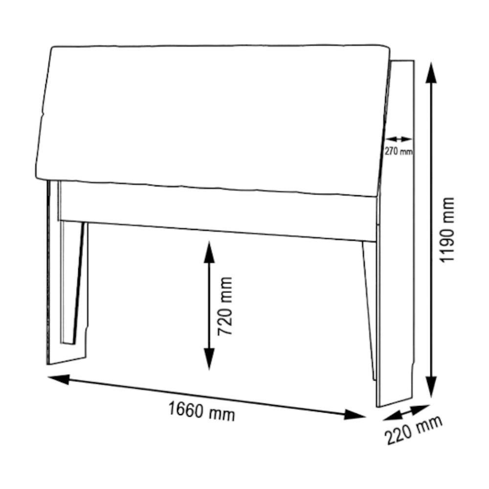 Cabeceira Estofada ísis Queen Chocolate Com Capitonê Branco - 3