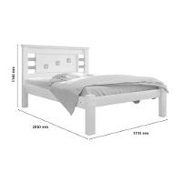 Cama Casal Com Cabeceira Flex Lavínia Naturalle E Off White - 4