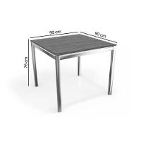 Sala De Jantar Reno com Tampo De Madeira 90cm + 4 Cadeiras Cromada capuccino - 2