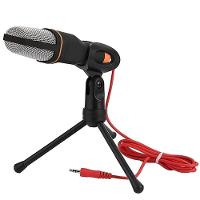 Microfone Condensador Sf-666 Com Suporte E Fio De 2 Metros Para Podcast E Estúdio - 1