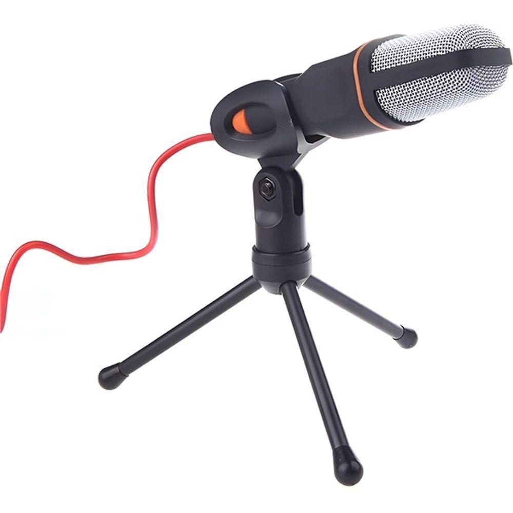 Microfone De Estúdio Sf-666 Condensador Com Tripé E Fio De 2m Para Gravação E Vlog - 1