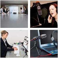 Microfone De Estúdio Sf-666 Condensador Com Tripé E Fio De 2m Para Gravação E Vlog - 2