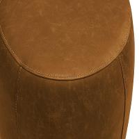 Puff Decorativo Yuri Sala De Estar Couro Caramelo Manchado G88 - Gran Belo - 2