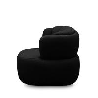 Poltrona Decorativa Mariele Sala De Estar Base Giratória Em Aço Couro Preto G88 - Gran Belo - 3